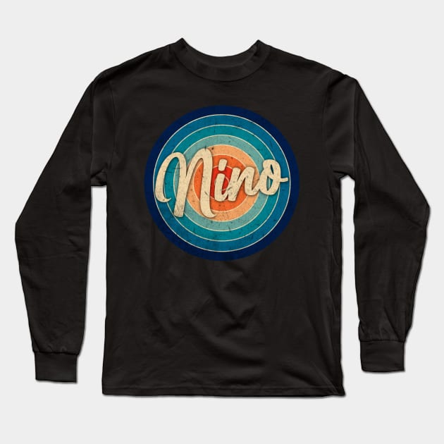 Personalized Name Nino Classic Style Birthday Anime Long Sleeve T-Shirt by Amir Dorsman Tribal